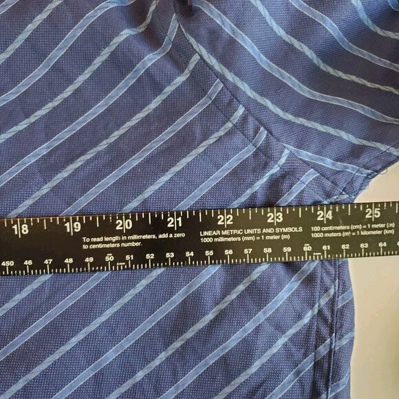 Robert Graham Shirt Mens XL Flip Cuff Blue Check Long Sleeve Button Up Cotton - Picture 4 of 15
